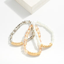 Load image into Gallery viewer, Faceted Peanut Bead Stretch Bracelet (Topaz)