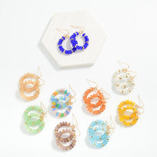 Load image into Gallery viewer, Candy Beaded Hoop Earrings Featuring Gold Tones (Multi)
