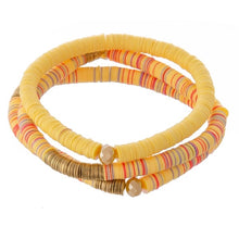 Load image into Gallery viewer, Yellow Rubber Beaded Bracelet