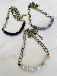 (Black) Agate Beaded Necklace
