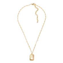 Load image into Gallery viewer, (D) Gold Figaro Chain Necklace With Mother Of Pearl Initial Charm